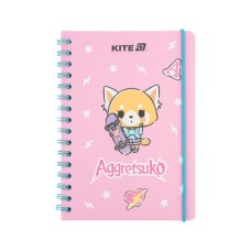Блокнот Kite на спіралі A5 Aggretsuko , 80 аркушів, клітинка (AR25-190)