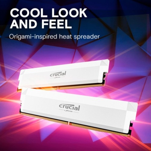 Модуль пам'яті для комп'ютера DDR5 16GB 6400 MHz Pro Overclocking White Micron (CP16G64C38U5W)