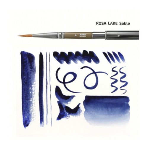Пензлик для малювання Rosa Мікс соболь/синтетика круглий, TRAVEL BRUSH, LAKE 178, № 8 (4823098516767)