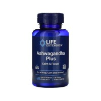 Вітамінно-мінеральний комплекс Life Extension Ашваганда Плюс, Ashwagandha Plus, 60 вегетаріанських капсул (LEX-25196)