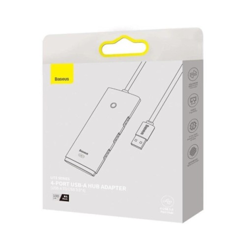 Концентратор Baseus USB 3.0 4xUSB 2.0m black (WKQX030201)