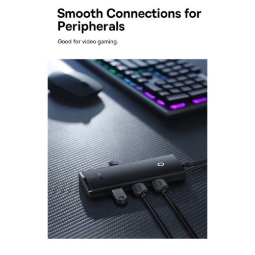 Концентратор Baseus USB 3.0 4xUSB 2.0m black (WKQX030201)