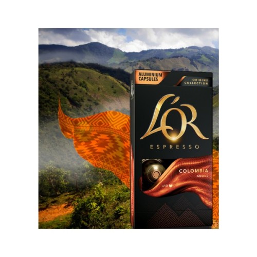 Кава L'OR Espresso Colombia сумісні з Nespresso 100% Арабіка в капсулах 10 шт (8711000360613)