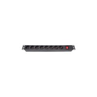 Силовий блок Eserver 19" 8 розеток, выкл., алюм. корпус PDU 220В, 16А (WT-2261A-GER-8WAY-WO)