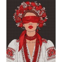 Картина по номерам Santi алмазна мозаїка "Українська муза", 40*50см на підрамни (956066)