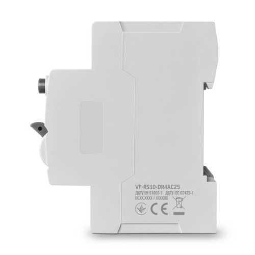 Диференційне реле (ПЗВ) Videx RESIST АС 4п 30мА 10кА 25А (VF-RS10-DR4AC25)