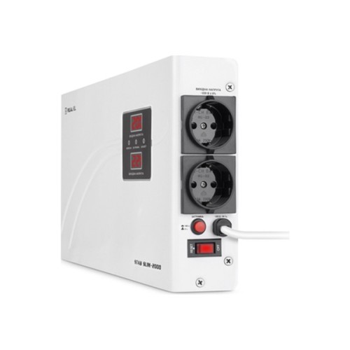Стабілізатор напруги REAL-EL STAB SLIM-2000, white (EL122400008)
