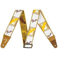 Ремінь для гітари Fender Strap 2" Weighless Monogrammed White/Brown/Yellow (230247)