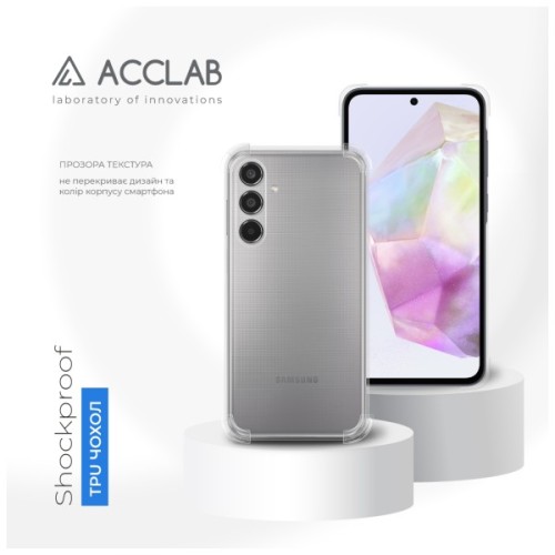 Чохол до мобільного телефона ACCLAB ShockProof Samsung Galaxy M35 Transparent (1283126599187)