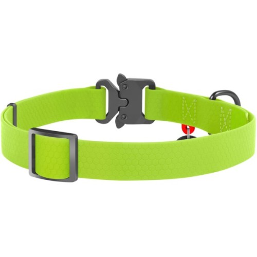 Нашийник для тварин WAUDOG Waterproof з QR паспортом L Ш 25 мм Д 31-49 см(салатовий) (27865)