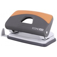 Діркопробивач Economix пластиковий, гумова вставка з лінійкою, до 10 аркушів (E40127)