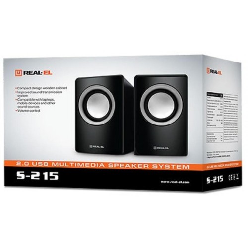 Акустична система REAL-EL S-215 black (EL121200002)