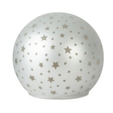 Прикраса декоративна Chomik світильник Куля, скляний, LED 12x11см, білий (5900779881839)