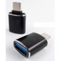 Перехідник OTG USB 2.0 AF to USB-C black Dengos (ADP-018)