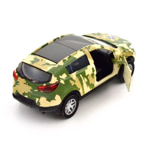 Масштабна модель автомобіля TechnoDrive Автомодель серії Шеврони Героїв - Kia Sportage R - 56 ОМПБр (250362M)