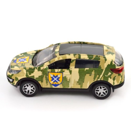 Масштабна модель автомобіля TechnoDrive Автомодель серії Шеврони Героїв - Kia Sportage R - 56 ОМПБр (250362M)