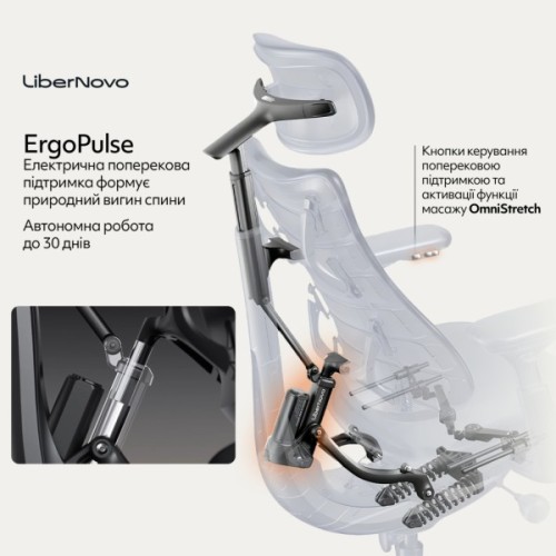 Офісне крісло LiberNovo Omni Midnight Black 48 см (CP-GW-0000015-00-01)