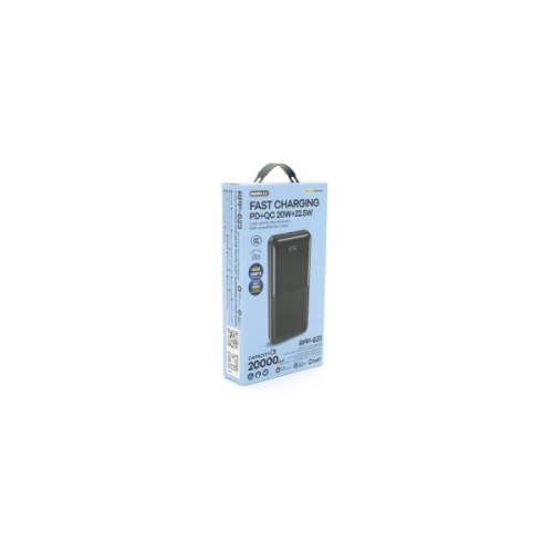 Батарея універсальна Remax 20000mAh, 22.5W, 2*USB+Type-C, Black (RPP-623)