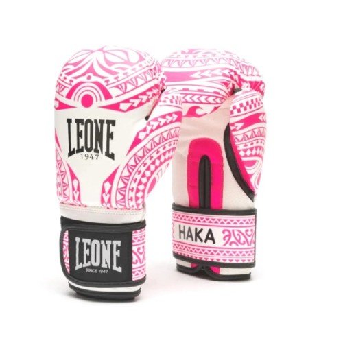 Боксерські рукавички Leone GN329 Haka White/Pink 10 oz (GN329_White/Pink_10oz)