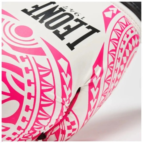 Боксерські рукавички Leone GN329 Haka White/Pink 10 oz (GN329_White/Pink_10oz)