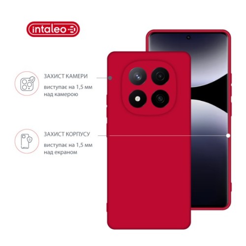 Чохол до мобільного телефона Intaleo Silicone Xiaomi Redmi Note 14 Pro Plus Red (1283126617263)