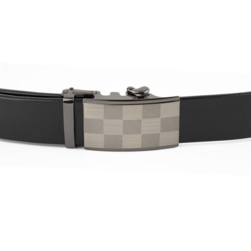 Ремінь Vintage З автоматичною пряжкою шахівниця Чорний (20266)