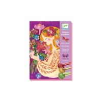 Набір для творчості Djeco Аромат квітів художній комплект для малювання блискітками (DJ09508)
