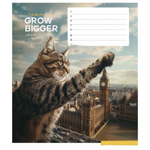 Зошит Школярик Gigantic cats 12 аркушів лінія (012-3451L)