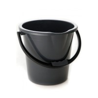 Відро господарське Горизонт Комфорт Сіре 10 л (гор-02040/сірий)