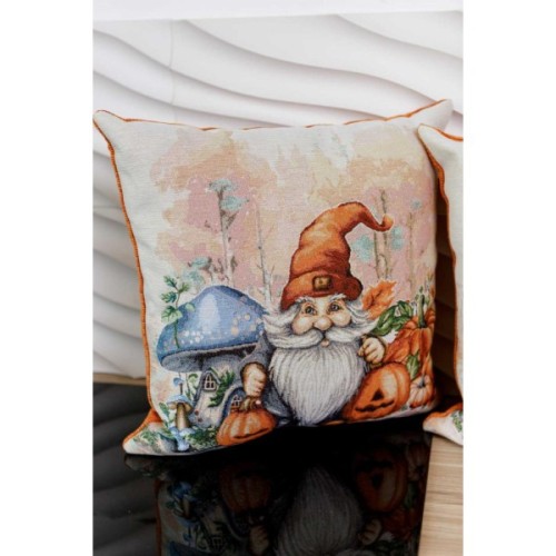 Наволочка Прованс гобеленова декоративна арбузові гноми з грибом 45х45 (036212)