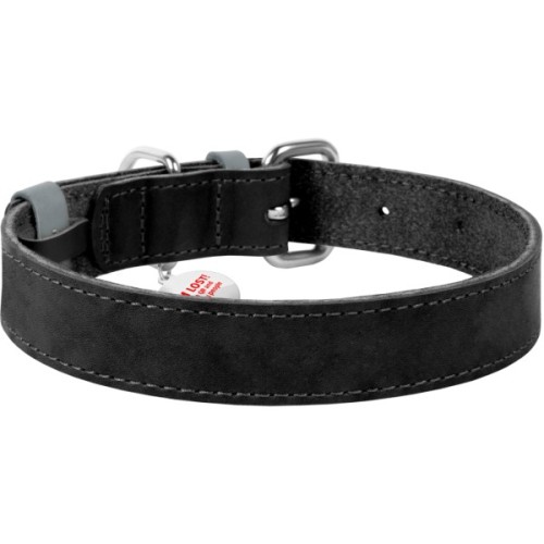 Нашийник для тварин WAUDOG Classic шкіряний 35 мм х 46-60 см чорний (02391)