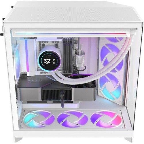 Корпус для ПК NZXT H9 Flow RGB Dual-Chamber White (CM-H92FW-R1)