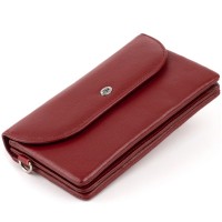 Гаманець ST Leather Зі шкіри Бордовий (19318)