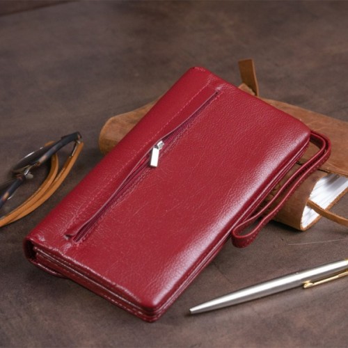 Гаманець ST Leather Зі шкіри Бордовий (19318)