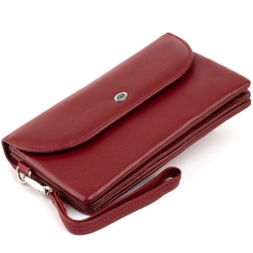 Гаманець ST Leather Зі шкіри Бордовий (19318)