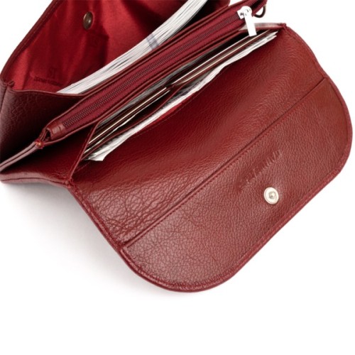 Гаманець ST Leather Зі шкіри Бордовий (19318)