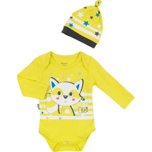 Набір дитячого одягу Miniworld з шапочкою (14711-74B-gray)