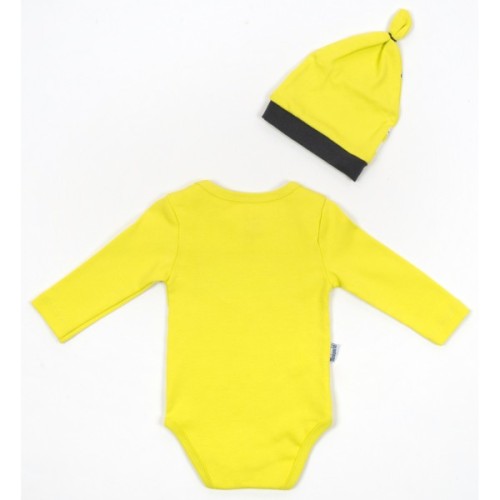 Набір дитячого одягу Miniworld з шапочкою (14711-74B-gray)