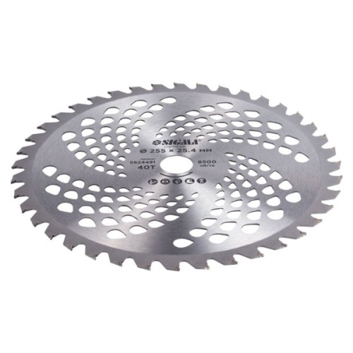 Ніж для тримера Sigma з твердосплавними напайками 255x25.4мм 40Т (5624491)