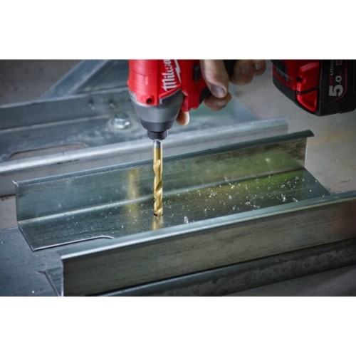 Свердло Milwaukee по металу RedHEX HSS-G TiN, 10 мм (5шт) (4932478184)