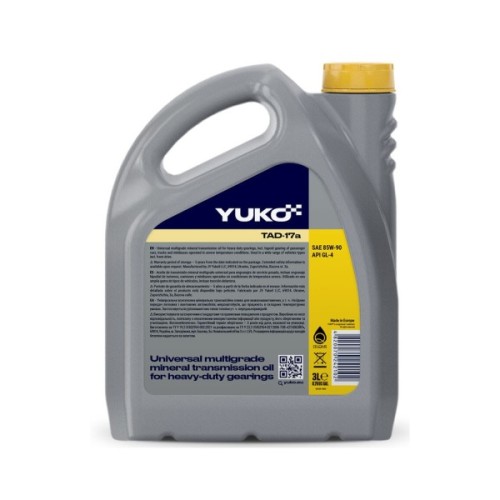 Трансмісійна олива Yuko ТАД-17а GL-4, SAE 85W-90 3л (4820070242102)