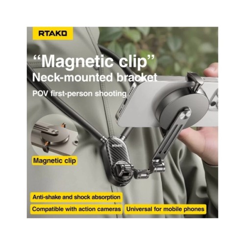 Тримач для смартфонів RTAKO NH01-M MagSafe Magnetic Neck-Mounted Phone Holder Black (6942063227786)