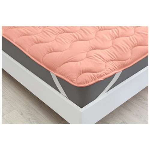 Наматрацник MirSon №1761 Eco Light Coral Silk на гумці в кутках 150x200 см (2200003712070)