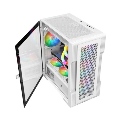 Корпус для ПК 1stPlayer T3-WH-4F1-W