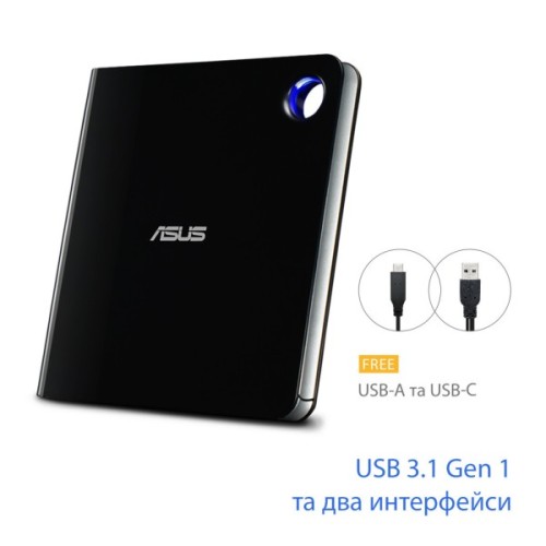 Оптичний привід Blu-Ray ASUS SBW-06D5H-U/BLK/G/AS (90DD02G0-M29000)