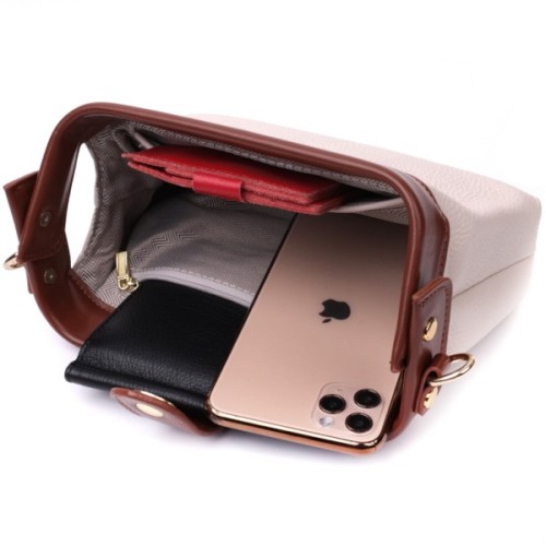 Сумка Vintage З натуральної шкіри Біла (22426)