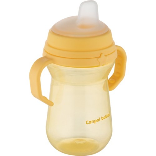 Поїльник-непроливайка Canpol babies з силіконовим носиком FirstCup 250 мл Жовта (56/615_yel)