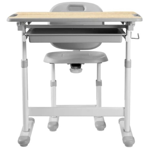 Парта зі стільцем FunDesk Piccolino III Grey-w