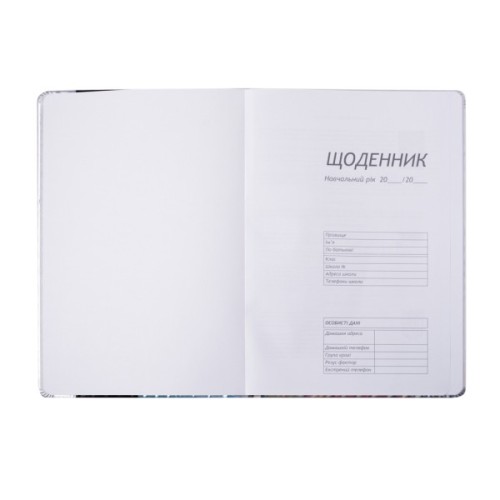 Щоденник шкільний ZiBi В5 48 аркушів тверда обкладинка зі штучної шкіри з поролоном Silver (ZB.13214-24)