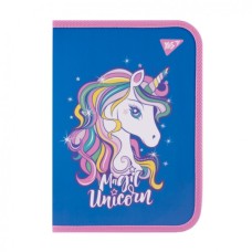 Папка для зошитів Yes пластикова на блискавці Glamour синя В5 (492206)